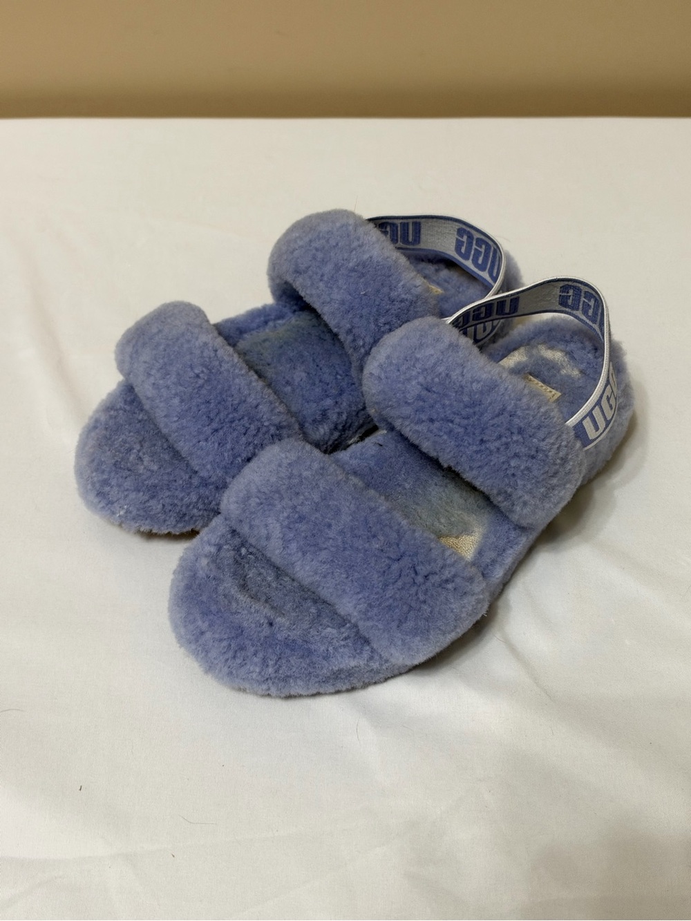 UGG Kids Fluff Double-Band Slide Sandals - Dusty Lavender - Picture 2 of 5